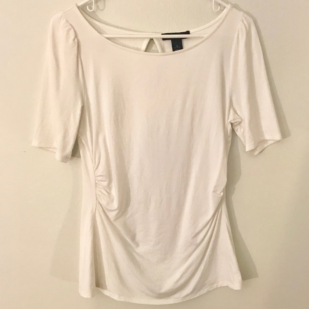✨LIKE NEW✨ WHBM White Bunched Blouse Shirt